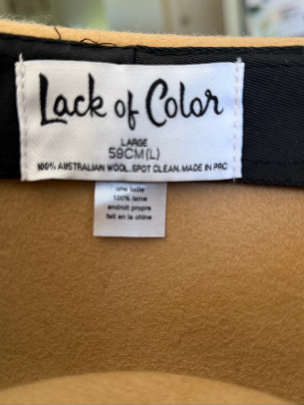 Lack Of Color Tan Felt Rancher Hat - Picture 2 of 3